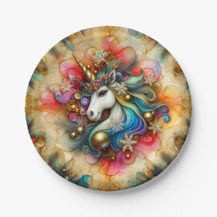 CHRISTMAS EINES UNICORN ~ NIEDLICH ~ PAPPTELLER