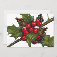 CHRISTMAS-EINLADUNG: CAROL SING: HOLLY, BERRIES