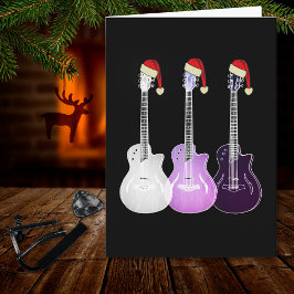 Christmas Electric Gitarre pink Karte