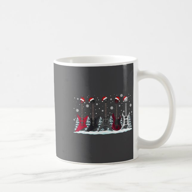 Christmas Electric Guitars Metalhead Guitarist Xma Kaffeetasse (Rechts)