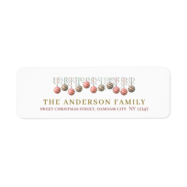 Christmas Elegant Simple Return Address (Vorne)
