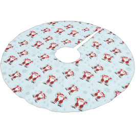 Christmas Elements Santa Claus Polyester Weihnachtsbaumdecke