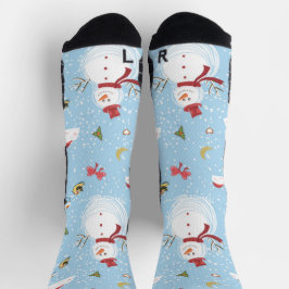 Christmas Elements Snowman Socken