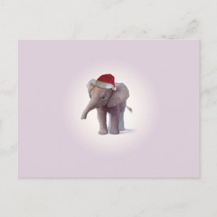 Christmas Elephant Babies Christmas Postcard Feiertagspostkarte