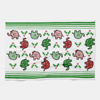 Christmas Elephant Kitchen Towel Geschirrtuch