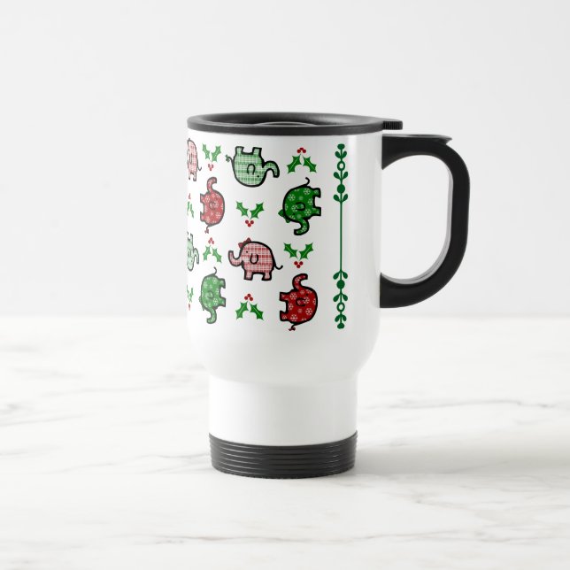 Christmas Elephant Thermal Tumbler Reisebecher (Rechts)