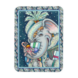 CHRISTMAS ELEPHANT, TRUNKFUL VON GIFTS UND GUTER K MAGNET