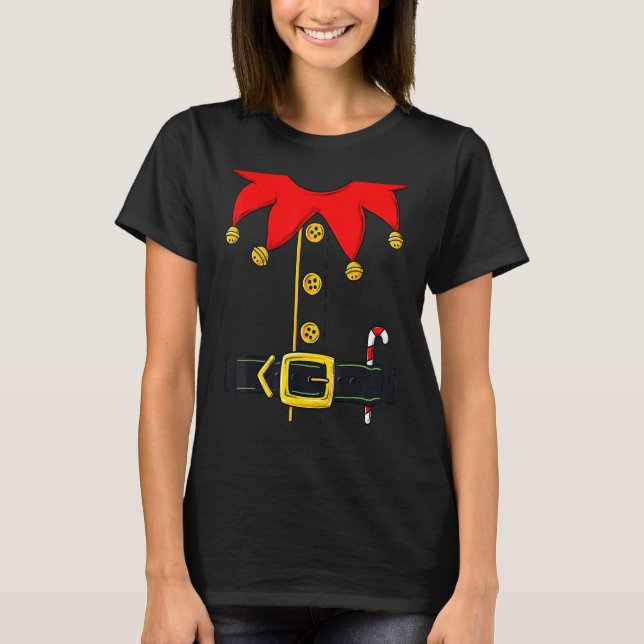 Christmas Elf Costume  Xmas Holiday T-Shirt (Vorderseite)