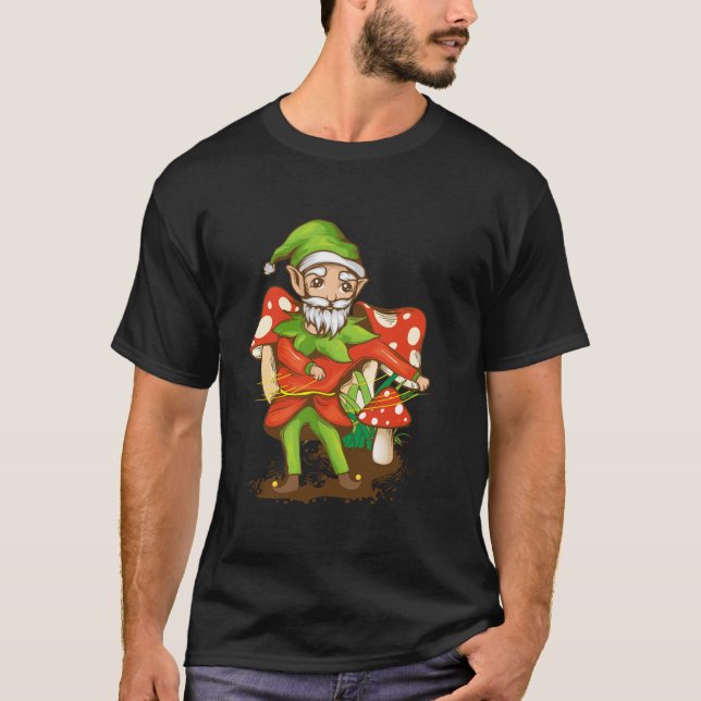 Christmas Elf Flossing Dance Yule Gnome Lovers Gif T-Shirt (Vorderseite)