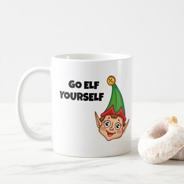  Christmas Elf, Go Elf Yourself  Kaffeetasse (Mit Donut)