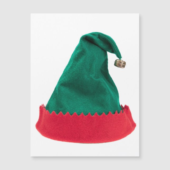 Christmas Elf Hat Magnetkarte (Vorderseite)