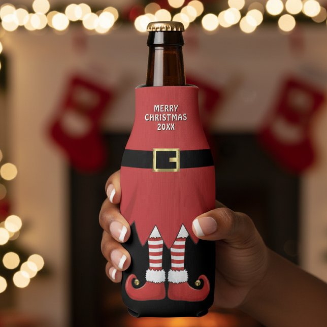 Christmas Elf Holiday Red Flaschenkühler (Christmas Elf Holiday Red Bottle Cooler
)