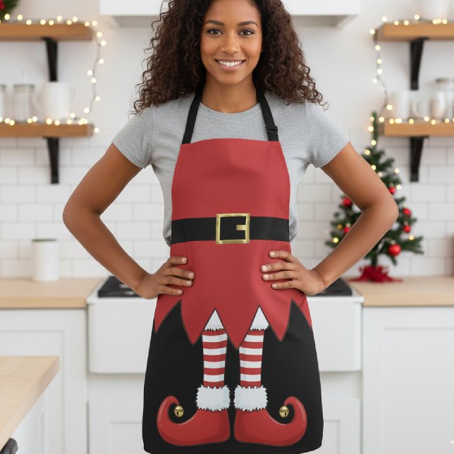 Christmas Elf Holiday Red Schürze (Christmas Elf Holiday Red Apron
)