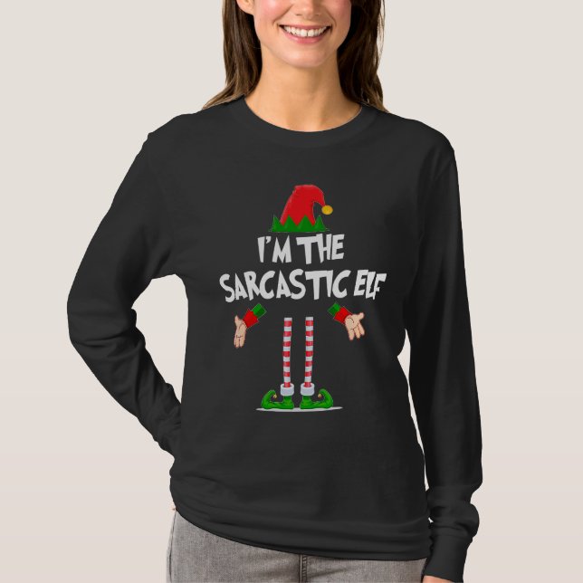 Christmas Elf  I'm The Sarcastic Elf Xmas T-Shirt (Vorderseite)