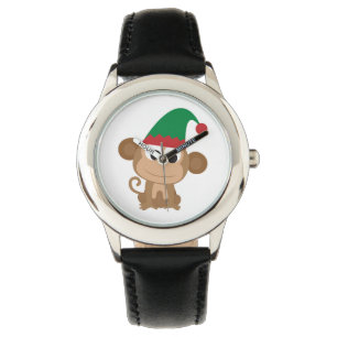 Christmas Elf Monkey Armbanduhr