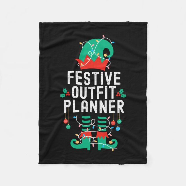 Christmas Elf Office Team Party Family Matching _1 Fleecedecke (Vorderseite)