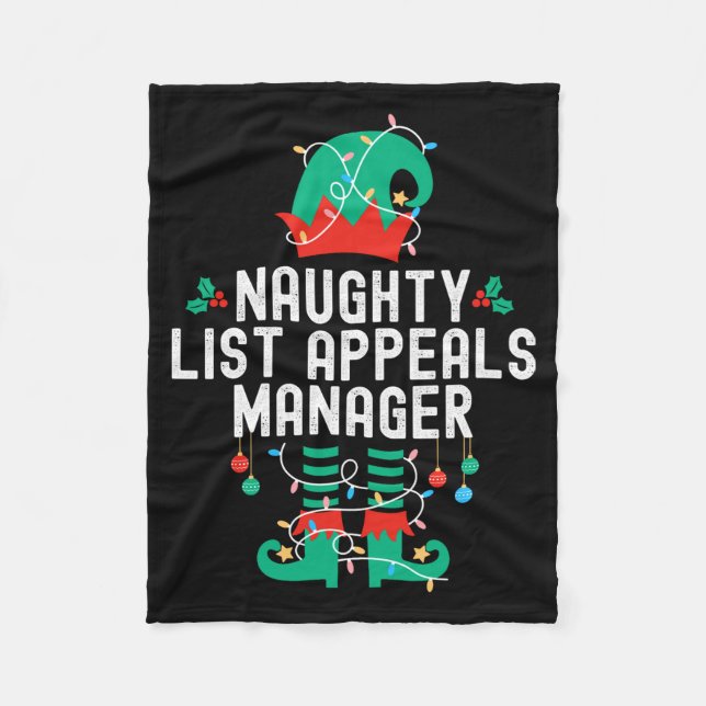 Christmas Elf Office Team Party Family Matching  Fleecedecke (Vorderseite)