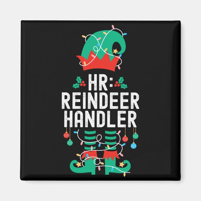 Christmas Elf Office Team Party Family Matching  Magnet (Vorne)