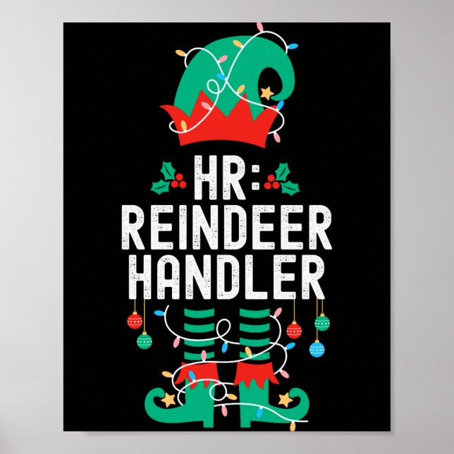 Christmas Elf Office Team Party Family Matching  Poster (Vorne)