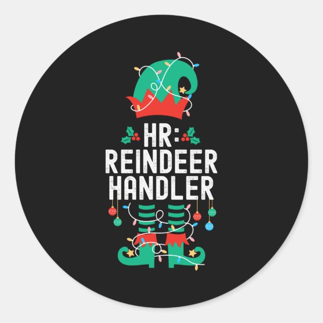 Christmas Elf Office Team Party Family Matching  Runder Aufkleber (Vorderseite)