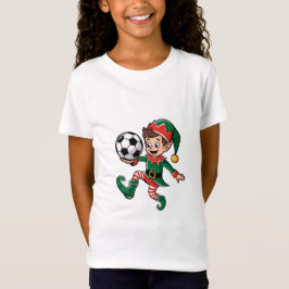 Christmas Elf Playing Soccer T-Shirt