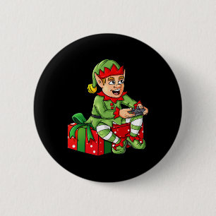 Christmas Elf Video Gamer Controller Boys Kids Xma Button