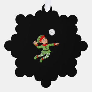 Christmas Elf Volleyball Funny Boys Girls Kids ns Ornament Karte