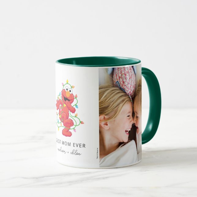 Christmas Elmo | Beste Mama - Foto Tasse (VorderseiteRechts)