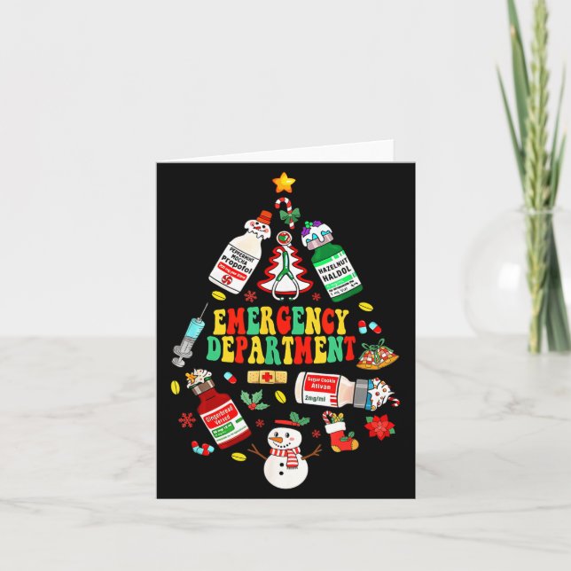 Christmas Emergency Room Er Rn Nurse Department He Karte (Vorderseite)