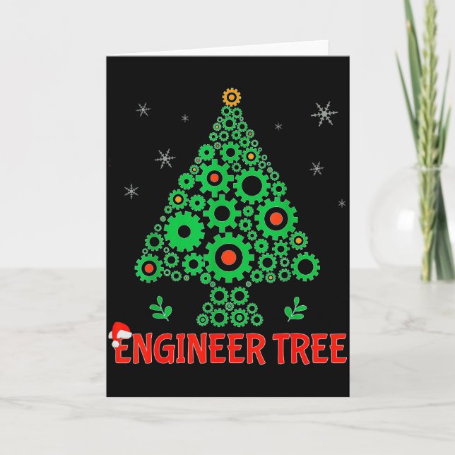 Christmas Engineer Tree _ Mechanical Engineering G Karte (Vorderseite)