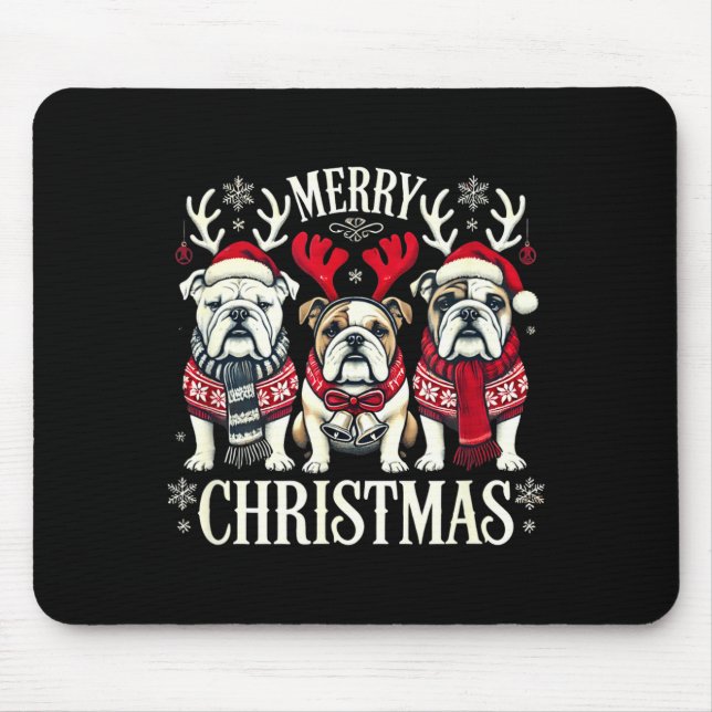 Christmas English Bulldog Mom English Bulldog Chri Mousepad (Vorne)