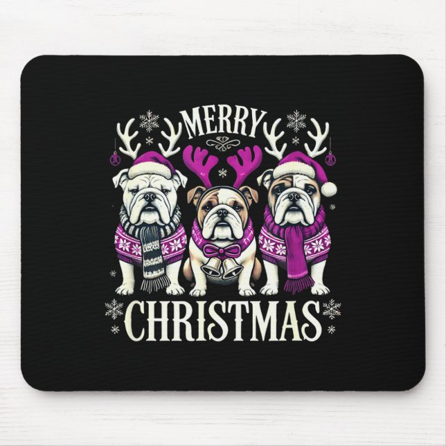 Christmas English Bulldog Mom English Bulldog Chri Mousepad (Vorne)