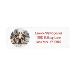Christmas English Bulldog Reindeer