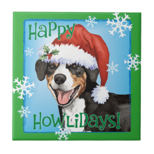 Christmas Entlebucher Fliese