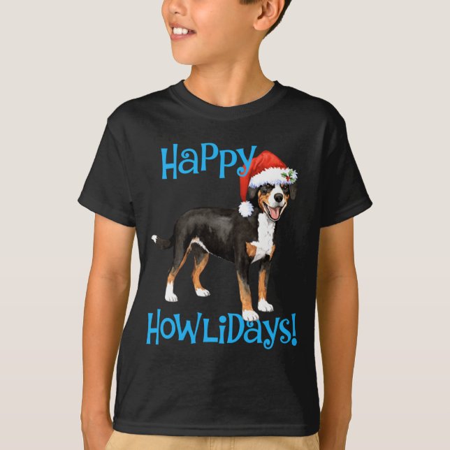Christmas Entlebucher  T-Shirt (Vorderseite)