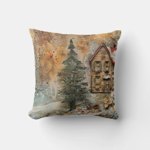 Christmas Ephemera Throw Kissen
