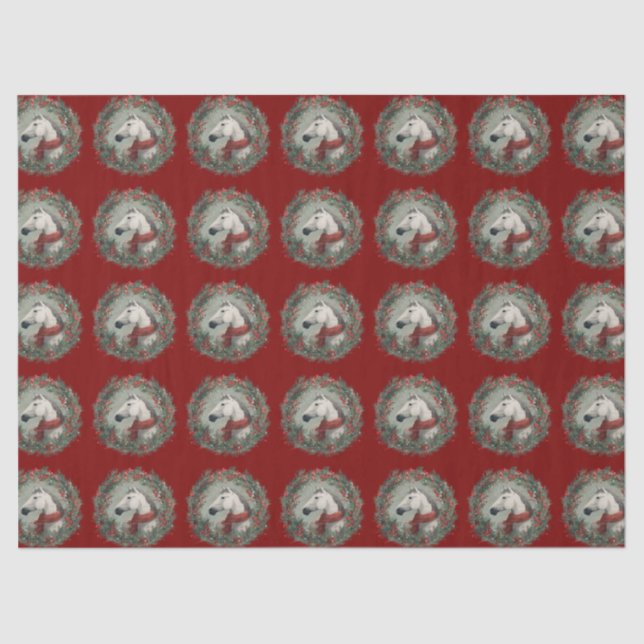 Christmas equestrian gift wrapping  seidenpapier (Vorderseite)