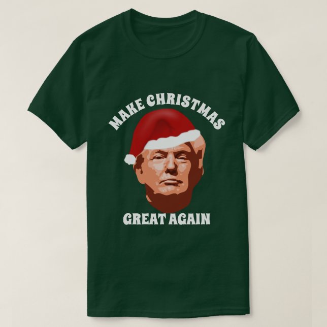 CHRISTMAS ERNEUT GROSSE TRUMP-WEIHNACHTSMANNMÜTZE T-Shirt (Design vorne)