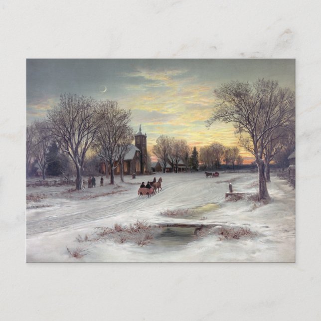 Christmas Eve Feiertagspostkarte (Vorderseite)