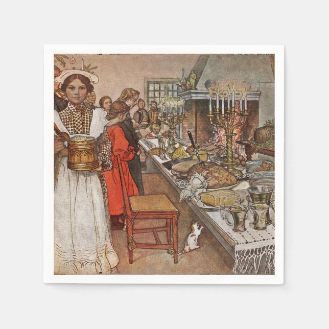 Christmas Eve Julaftonen Serviette (Vorderseite)