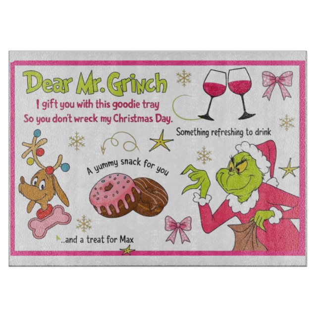 Christmas Eve Santa Milk & Cookie Board  Schneidebrett (Vorderseite)