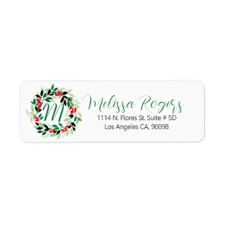 Christmas Evergreens Wreath & Modern Typografy