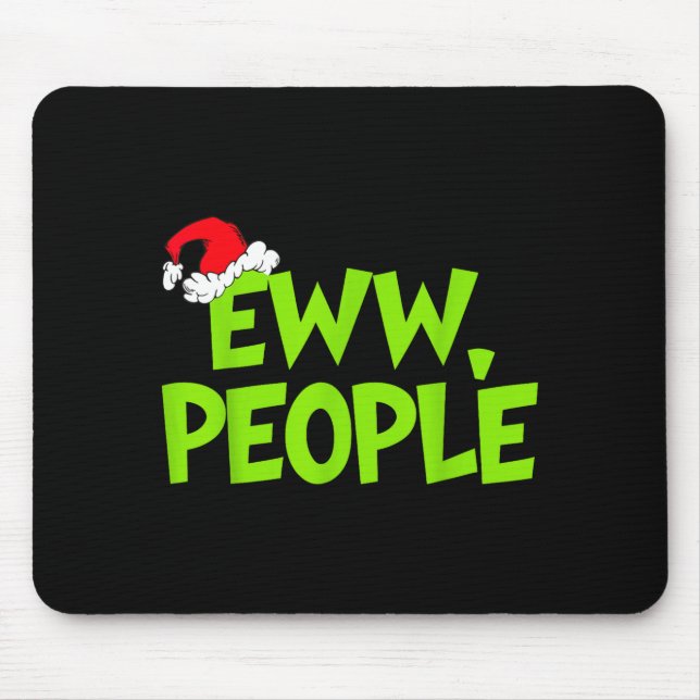 Christmas Eww People Mens Women Funny Santa Hat Gr Mousepad (Vorne)