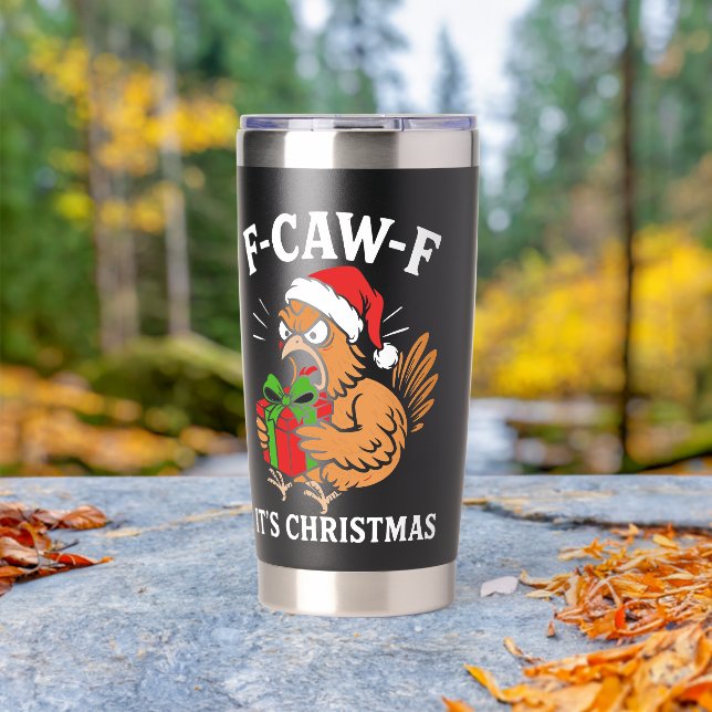 Christmas F-CAW-F Thermobecher (Außenbereich (gedreht))