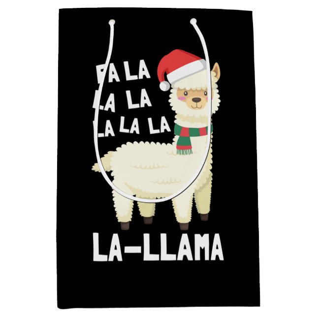 Christmas Fa La Llama Essential Mittlere Geschenktüte (Vorderseite)