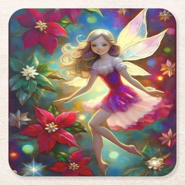 Christmas Fairy Collection - Ash Blonde Hair Rechteckiger Pappuntersetzer (Vorderseite)
