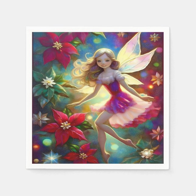 Christmas Fairy Collection - Ash Blonde Hair Serviette (Vorderseite)
