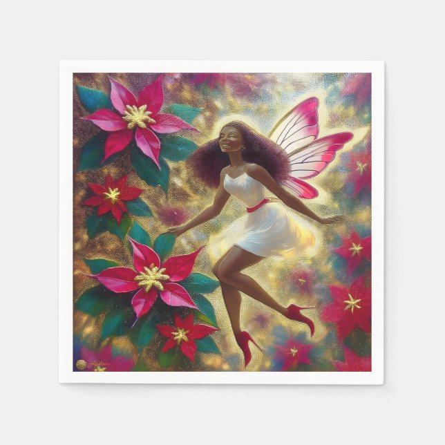 Christmas Fairy Collection - Auburn Natural Hair Serviette (Vorderseite)