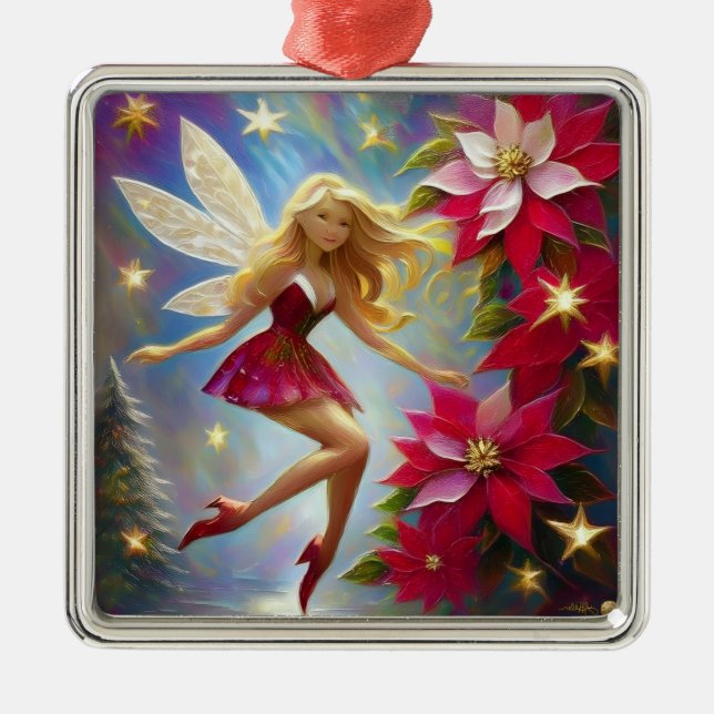 Christmas Fairy Collection - Honey Blonde Hair Ornament Aus Metall (Vorne)