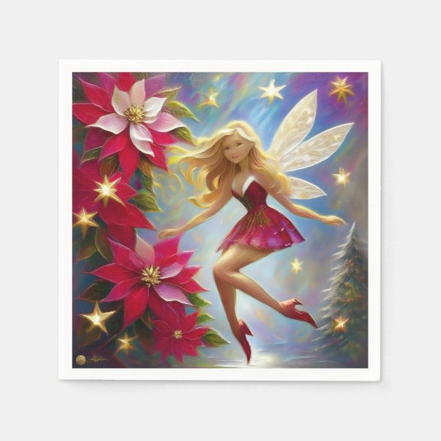 Christmas Fairy Collection - Honey Blonde Hair Serviette (Vorderseite)